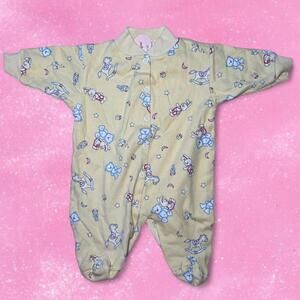 Yellow Snugabye Vintage Baby Onesie